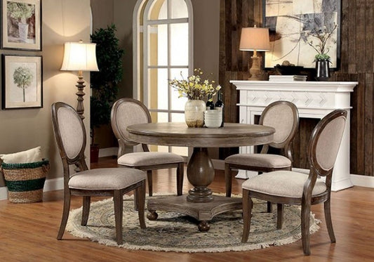 Kathryn CM3872RT 5 Pc Dining Set - Rustic Dark Oak