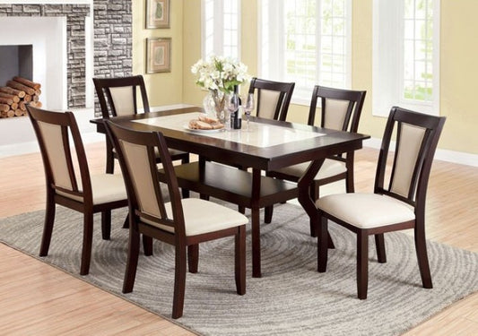 Brent 7 Pc Transitional Dining Collection - Furniture of America