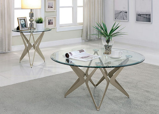 Alvise Contemporary Occasional Tables - Steel - Glass