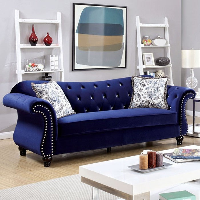 Jolanda 2 Pc Sofa Set CM6159BL Blue