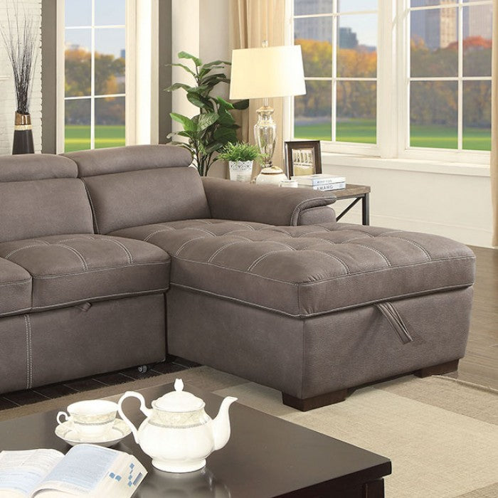 CM6514BR Patty Sleeper Sectional Ash Brown