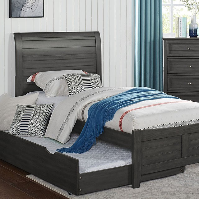 Brogan Gray Youth Bed with Trundle