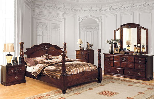 Colección de dormitorio toscano de 4 piezas de Furniture of America