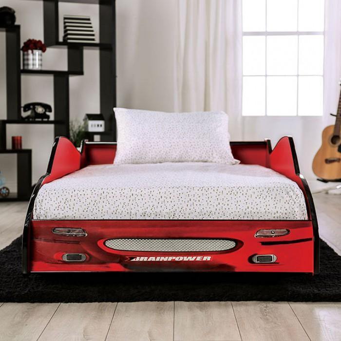 Dustrack CM7643 Cama doble para auto de carreras - Acabado en azul o rojo