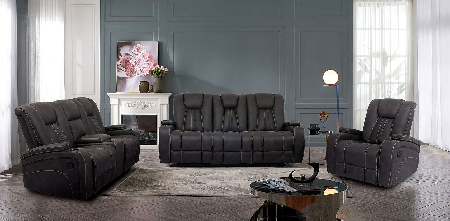 Amirah Motion Sofa CM9903 - Dark Gray Fabric