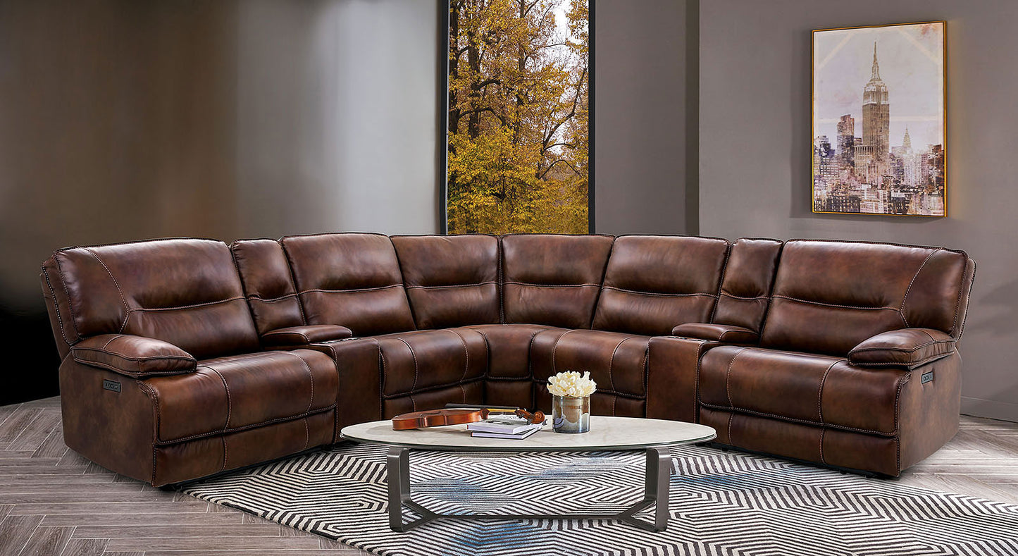 Louella Power Leather Sectional CM9905