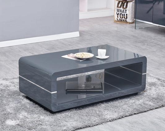 High Gloss Coffee Table - Grey Finish