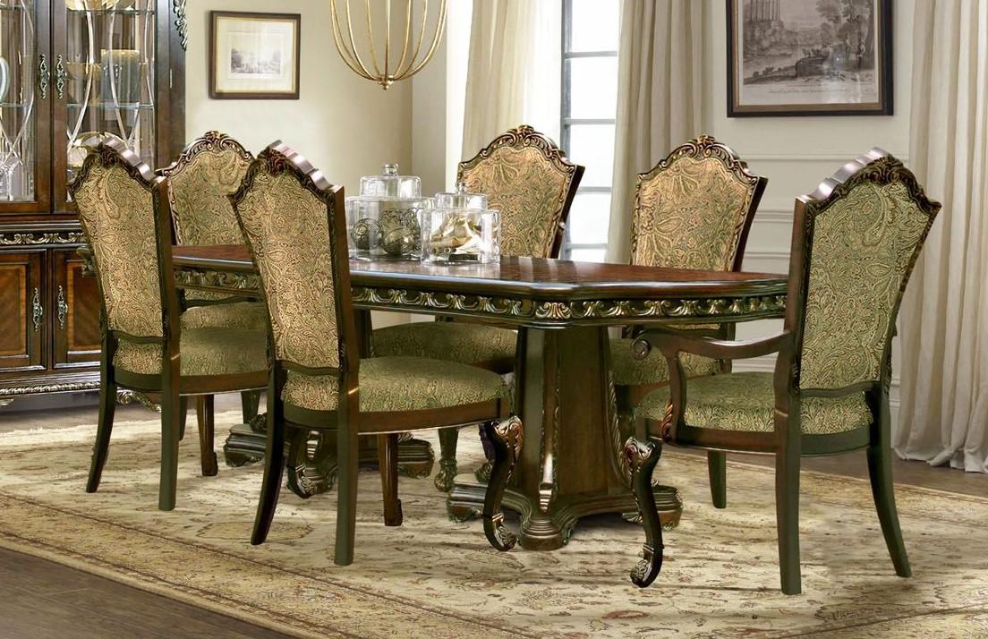 McFerran D189 Hilton Colección de comedor de 7 piezas - 2 hojas extensibles