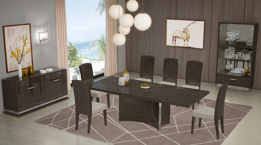 Global D845 Savona Colección de comedor de 7 piezas - Acabado gris