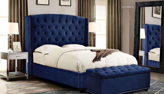 Cama King Majestic - Azul marino