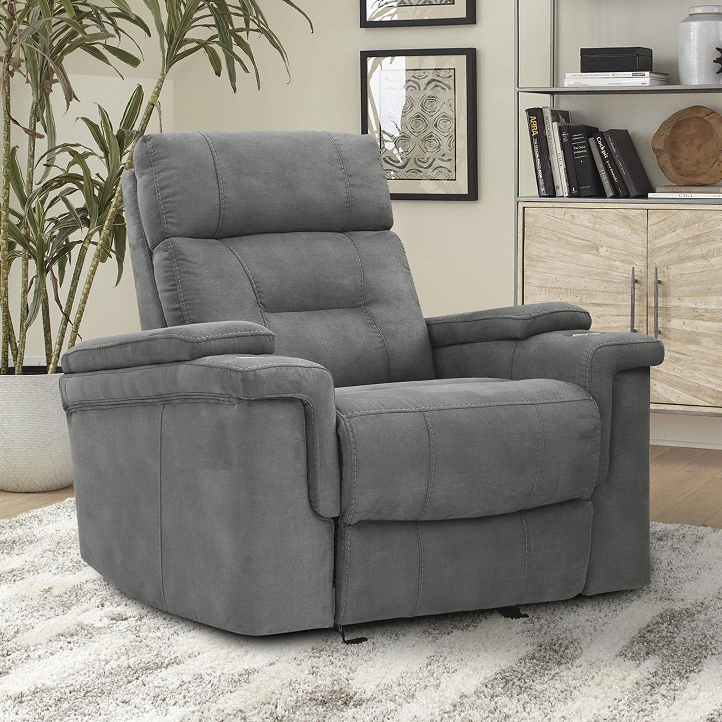 Sillón reclinable eléctrico Parker House Diesel - Cobra Grey