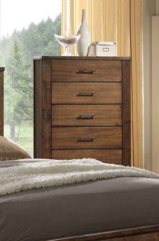 Poundex Bedroom Chest F4884 - Oak Finish – Bradley Home Funishings