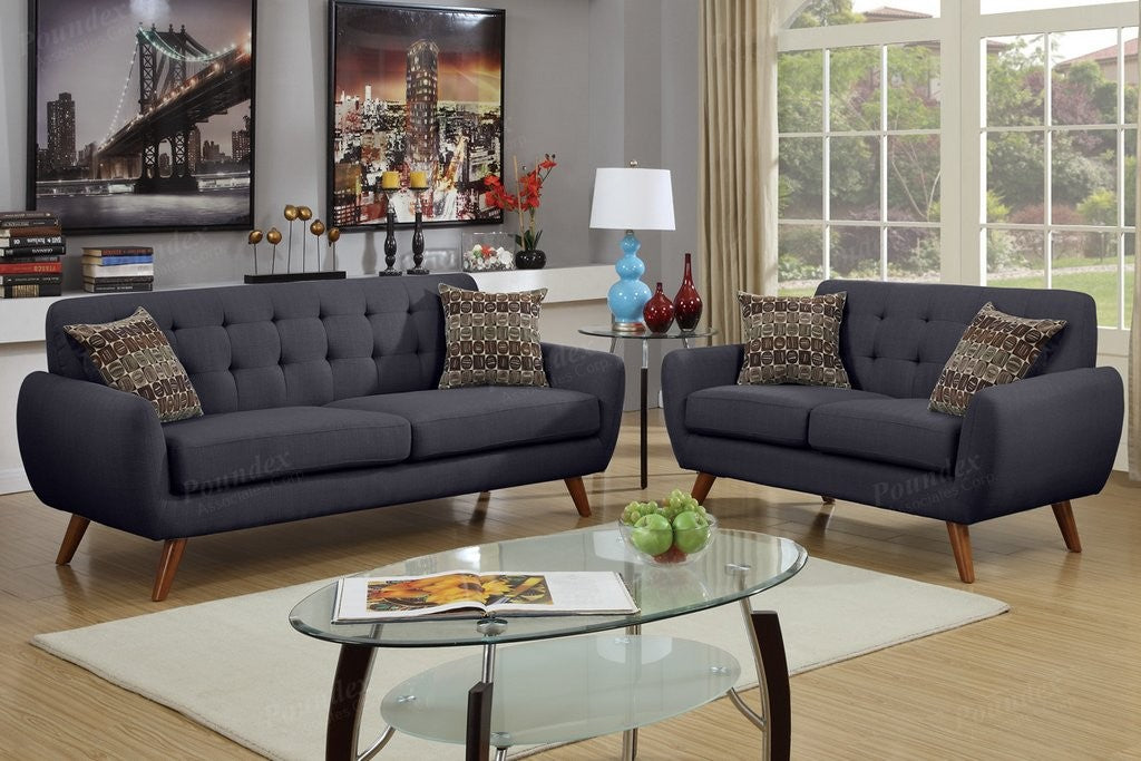 Poundex deals sofas grey