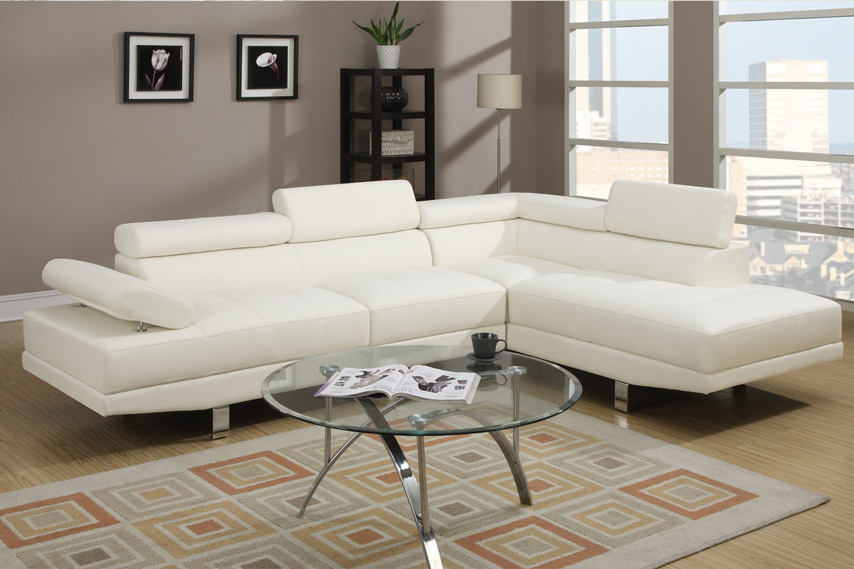 Poundex F7310 Kent Modern Sectional - 3 Colors