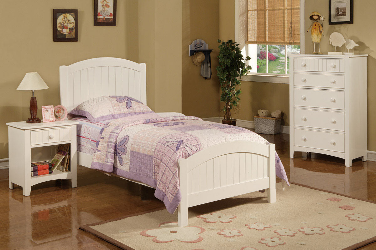 3 Pc Bedroom Set - White Finish