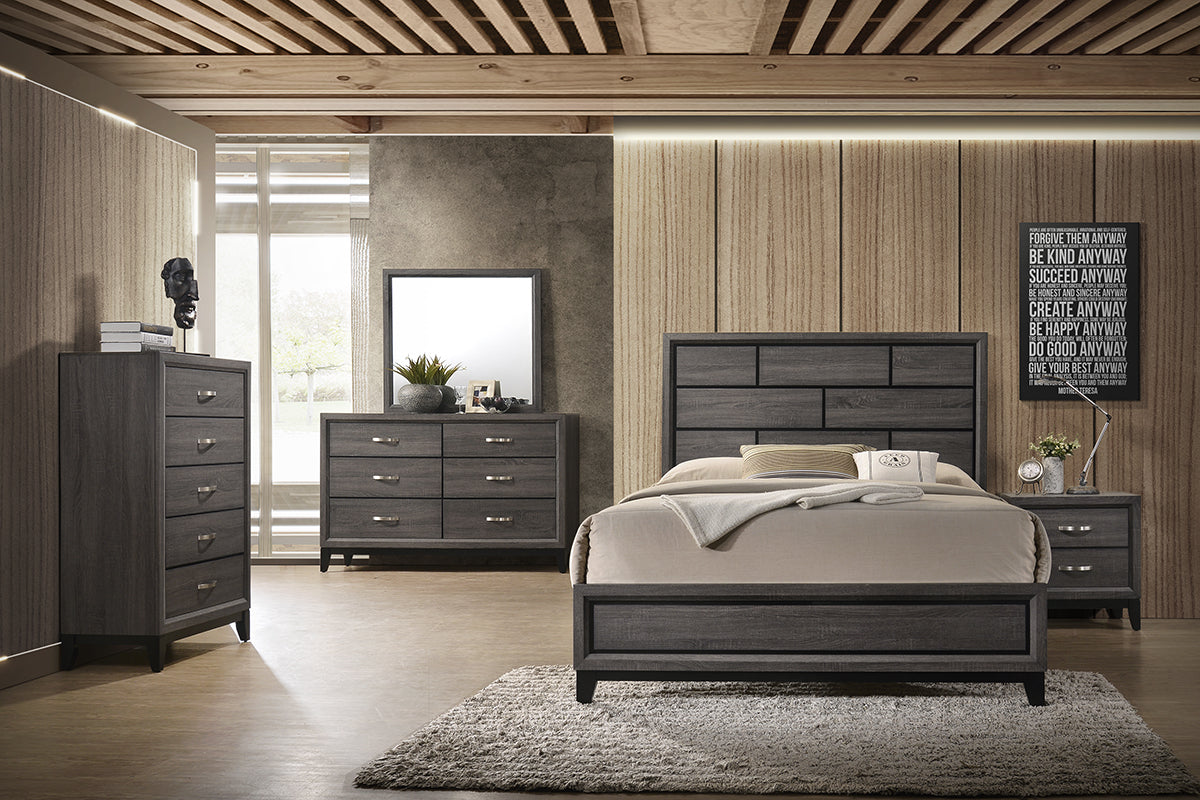 Poundex F9396 Keith 4 Pc Bedroom Set - Eastern King Bed