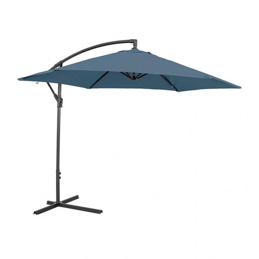 Glam Cantilver Umbrella & Base - Light Sapphire