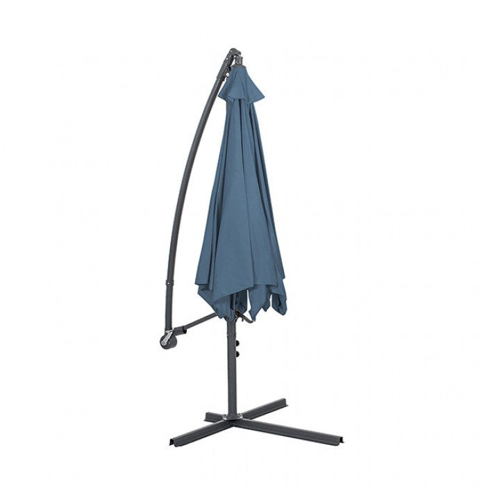 Glam Cantilver Umbrella & Base - Light Sapphire