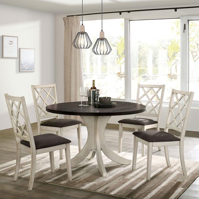 Haleigh Round Table 5 Pc Dining Collection - Antique White