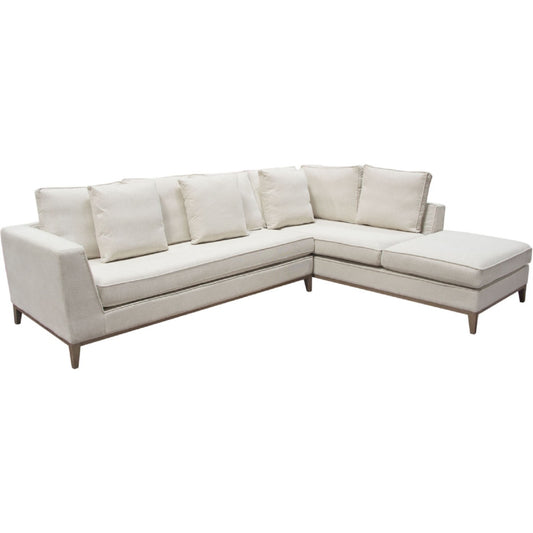 Diamond Sofa Haven Cream Fabric Sectional