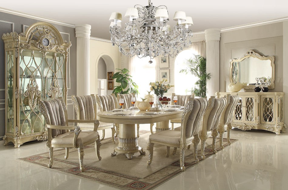 Homey Design HD-5800 Juego de comedor Opulencia del viejo mundo