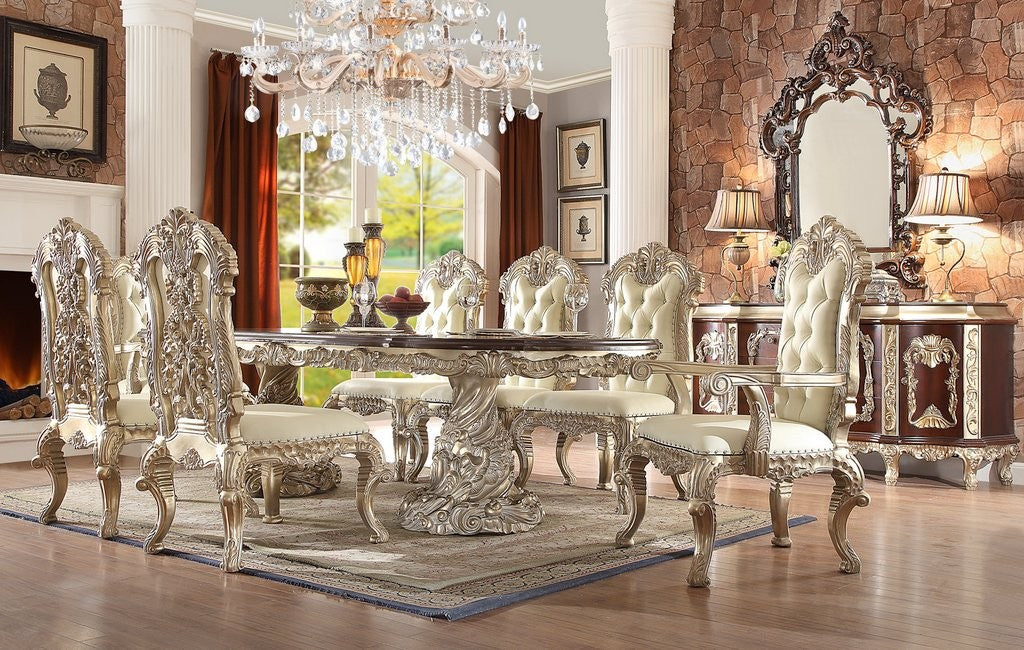 Homey Design 7-9 Pc HD-8017 Dining Collection - Old World Elegance