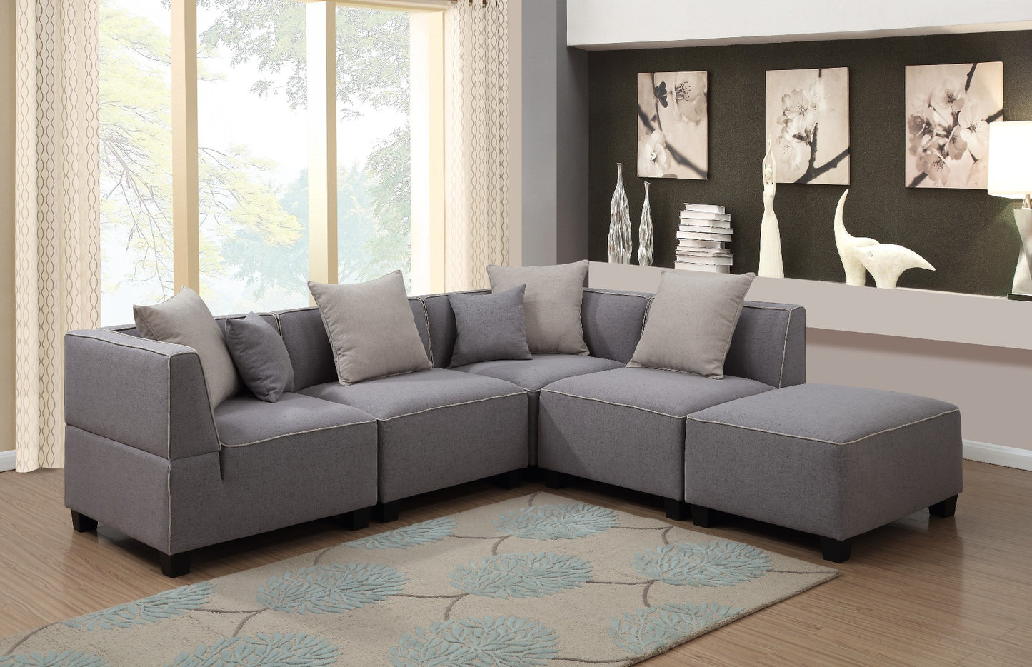 Holly 5 Pc Modular Sectional - Modern Look