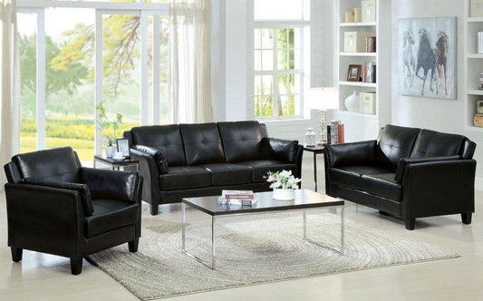 Pierre 2 Pc Sofa Set CM6717BK - Black