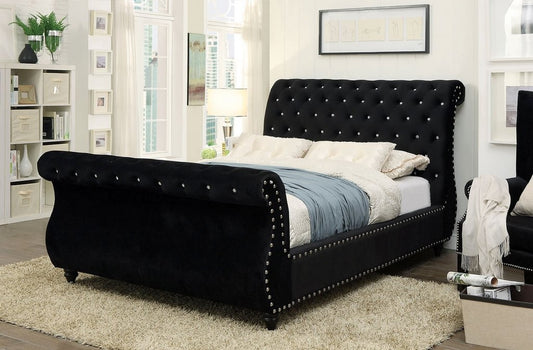 Cama tamaño king California CM7128BK-CK (negro)