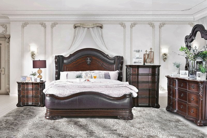 Dormitorio Furniture of America Arcturus - Tallas intrincadas