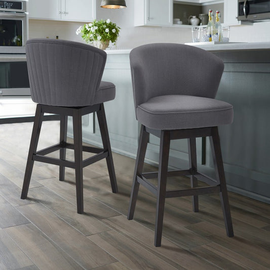 Brandy 26" & 30" Bar Stool - Gray or Tan Fabric