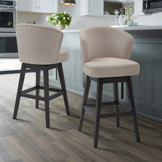 Brandy 26" & 30" Bar Stool - Gray or Tan Fabric