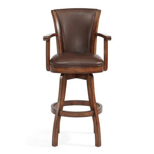 Raleigh Arm 26" Counter Height Swivel Barstool - Kahlua Chestnut