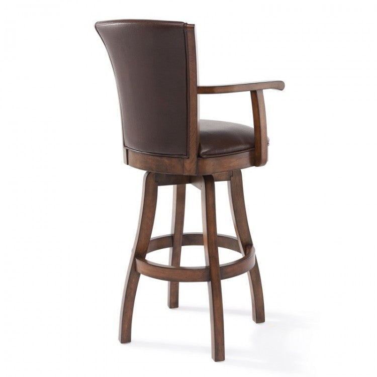 Raleigh Arm 26" Counter Height Swivel Barstool - Kahlua Chestnut