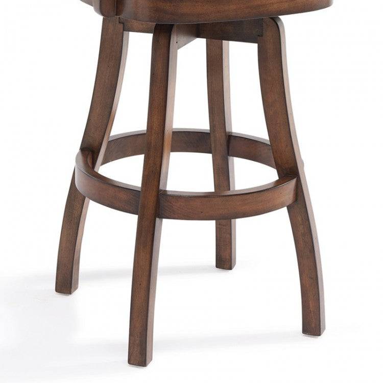 Taburete de bar giratorio Raleigh Arm de 26" de altura - Kahlua Chestnut