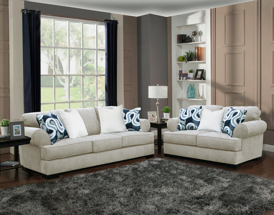 Lia 2 Pc Sofa Set - Beach Chenille