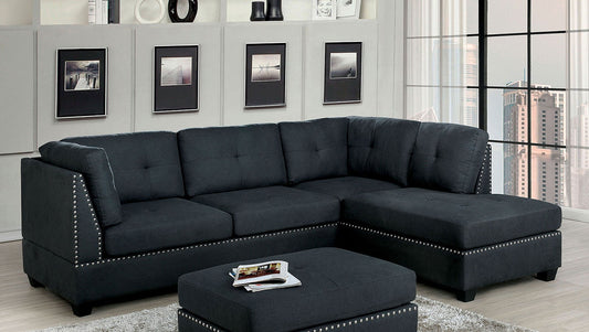 Lita CM6966 Sectional Collection - Dark Grey Linen