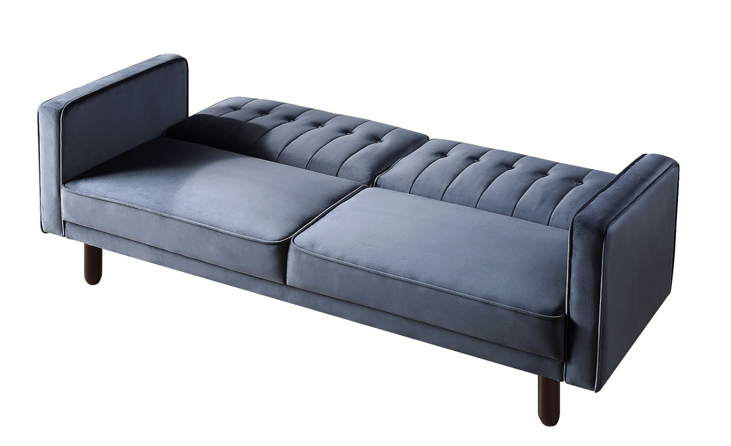 Qinven Futon Sofa Sleeper - Dark Brown Velvet