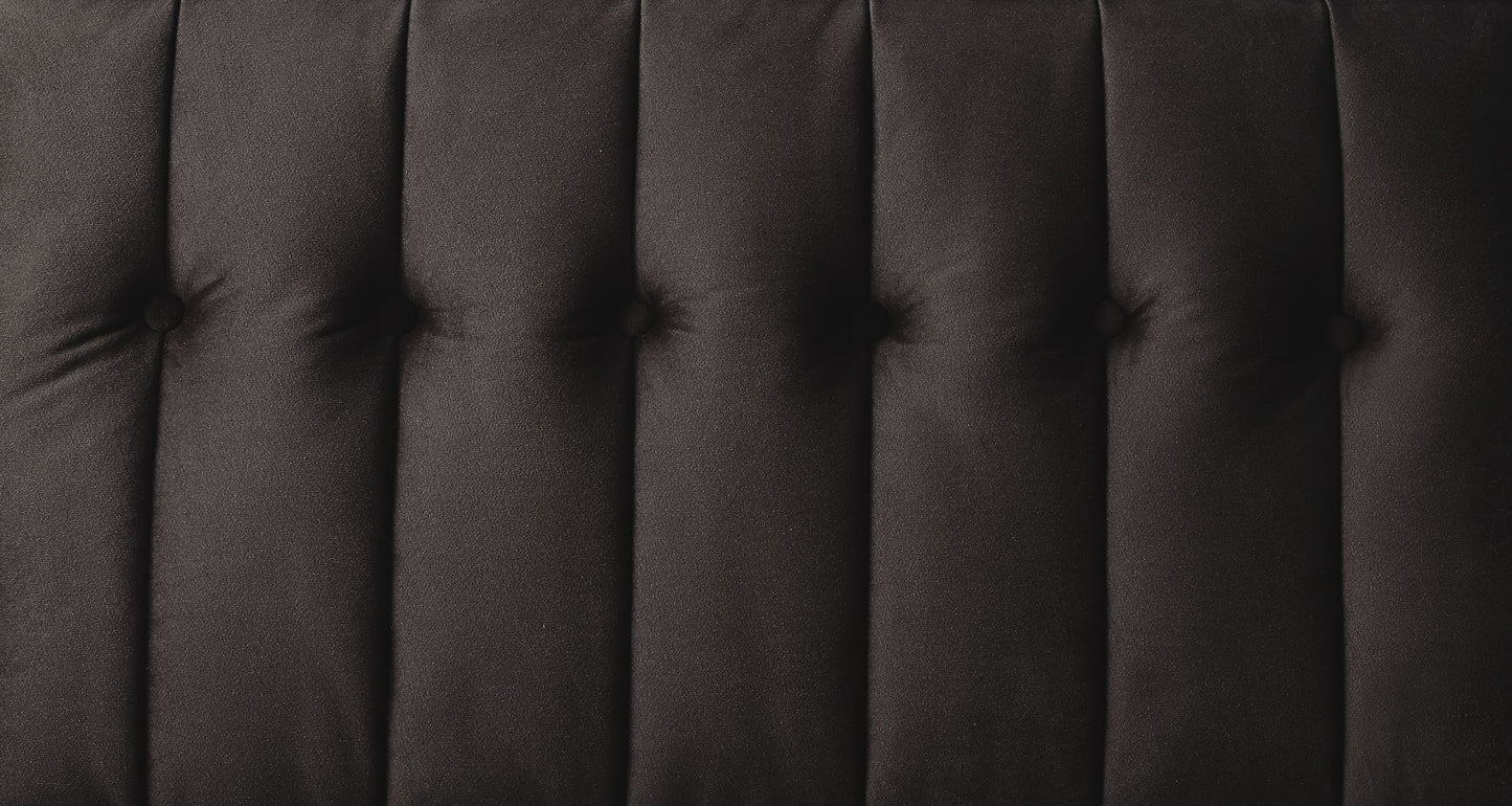 Qinven Futon Sofa Sleeper - Dark Brown Velvet