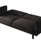 Qinven Futon Sofa Sleeper - Dark Brown Velvet