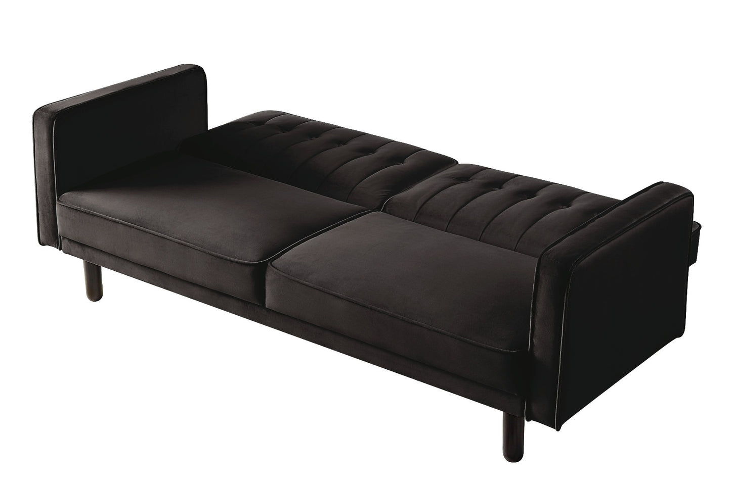 Qinven Futon Sofa Sleeper - Dark Brown Velvet