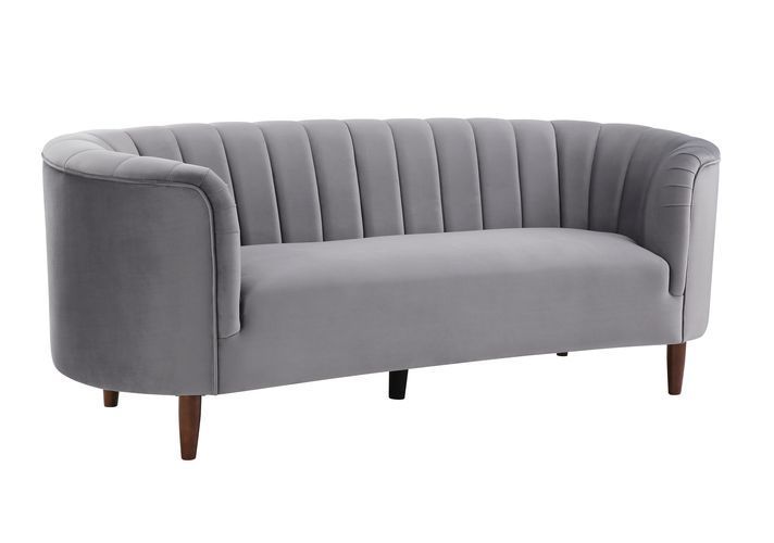 Millephri LV00166 Sofa Set - Gray Velvet