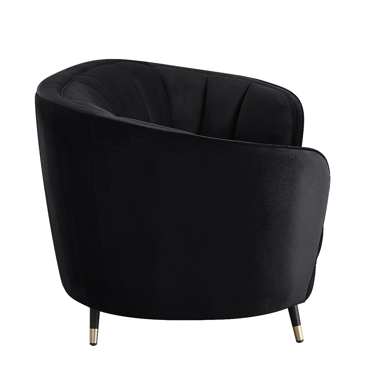 Achim Black Velvet Sofa - Shelter Armrest