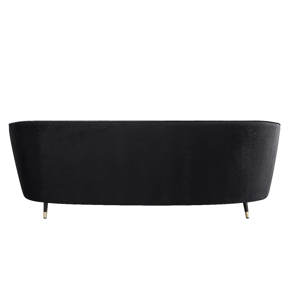 Achim Black Velvet Sofa - Shelter Armrest