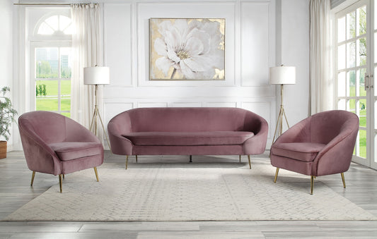 Abey Sofa Pink Velvet by Acme LV00205