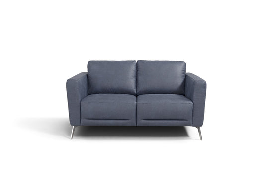 Loveseat de cuero azul Astonic LV00213