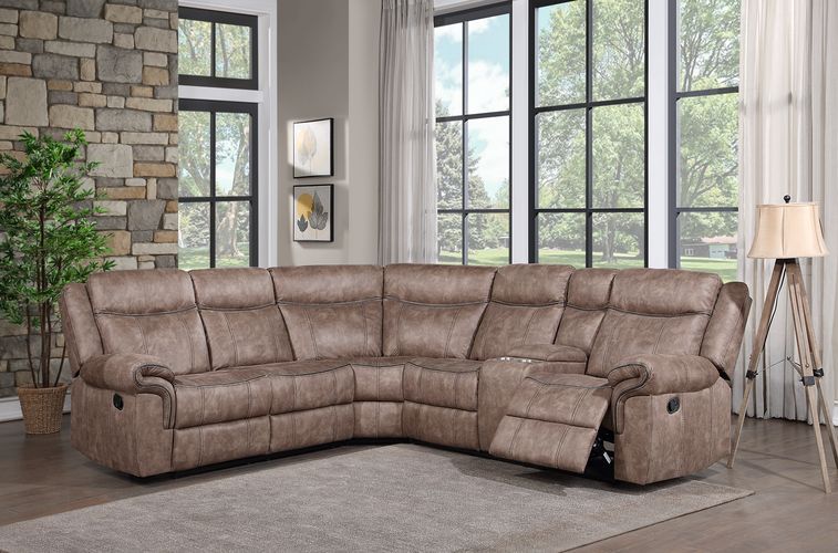 Dollum LV00397 Sectional by Acme - Chocolate or Gray