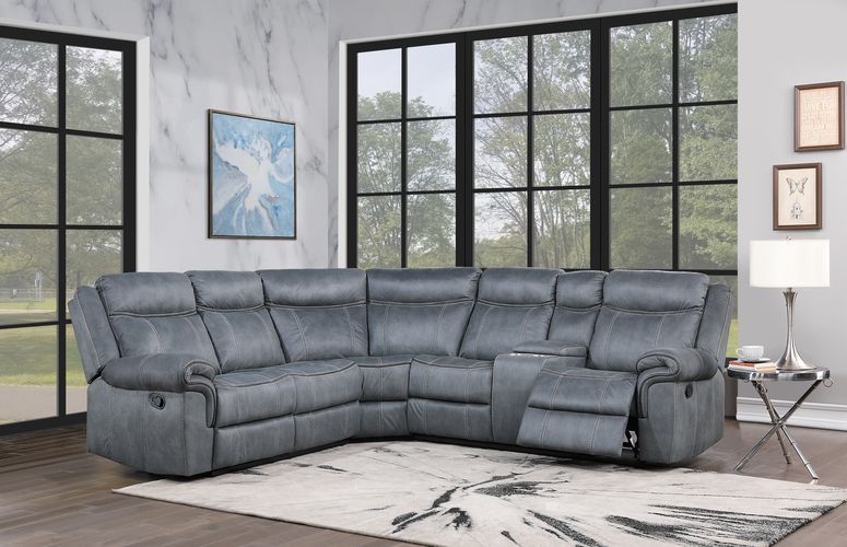 Acme Furniture Dollum LV00398 Sectional - Gray Velvet