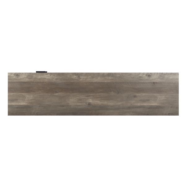 Nantan TV Stand - Rustic Oak, Black Finish