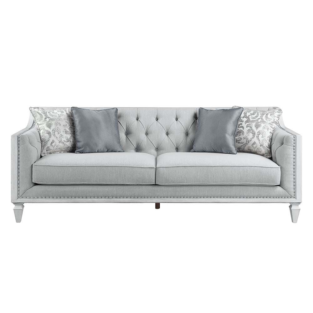 Katia Sofa & Loveseat by Acme LV01049 - Light Gray Linen